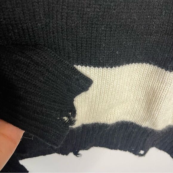 Sandrine Rose x Recycled Karma Anchor Cashmere Sweater - Black and White Stripes - Picture 5 of 11